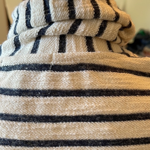 Women’s Navy & White Striped Cowl Neck Top - Picture 2 of 3